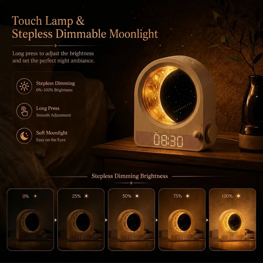 Risova Sunrise Alarm Clock + 3D Moon Lamp | Wake-Up Light